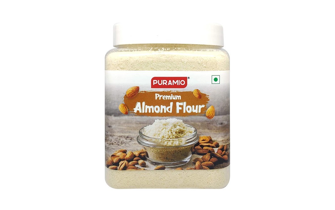 Puramio Premium Almond Flour    Plastic Jar  500 grams